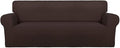 PureFit Stretch Couch Covers for Sofa Large Sofa Slipcovers Chocolate | 1-Piece by PureFit