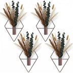 Jexine 2 Pcs Hanging Artificial Planters Wall Decor, Bronze, Pampas by Jexine