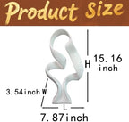 15" Modern Abstract Ribbon Decorative Sculpture, Knot Sculptures,Home Decor,Coffee Table Statues,Dining Living Room Desk Decor（White） - Image 3