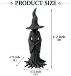 Witch Figurines and Statues, Resin Gothic Collectible Figurines, 11.8 Inch Mystic Witch Statue, Retro Modern Home Décor Accents for Desktop Tabletop Bookshelf Decor - Image 2
