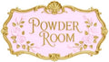Putuo Decor 3D Powder Room Resin Wall Decor Plaque, Pink Wall Decor by PUTUODECOR
