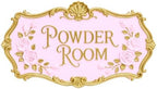 Putuo Decor 3D Powder Room Resin Wall Decor Plaque, Pink Wall Decor by PUTUODECOR