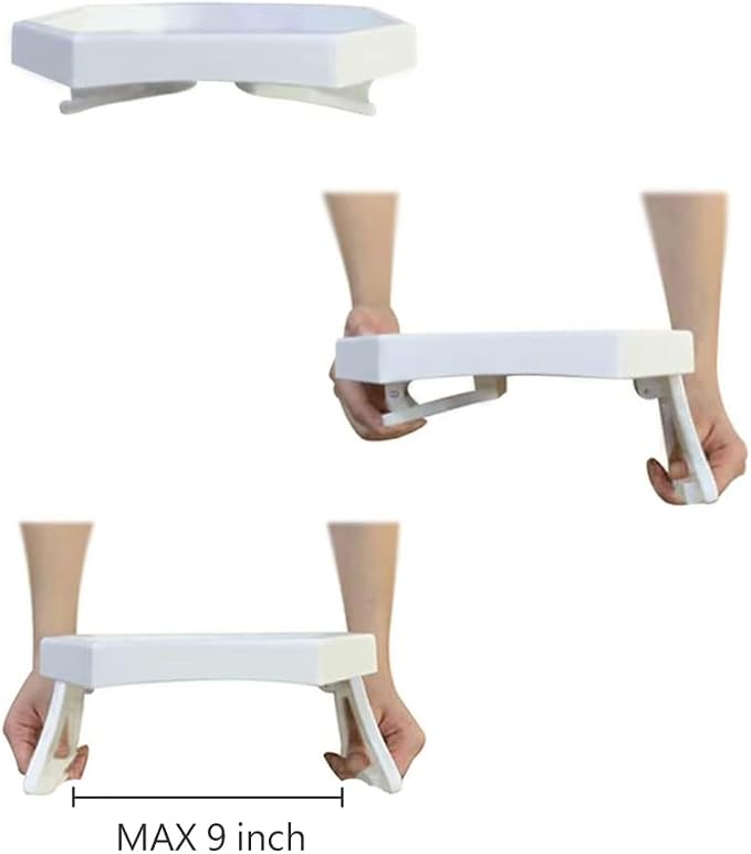 Xchouxer Sofa Arm Clip Table, Armrest Tray Table, Drinks/Remote Control/Snacks - Image 5