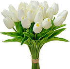 Mandy's 28pcs Artificial Cream Tulips by Mandys
