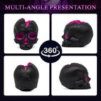 Black and Purple Resin Skull Figurine Statue. Good Gifts for Skull Lovers - Image 2