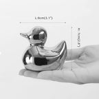 Home Decor Silver Ceramic Duck Figurines, Home Decor Animal Sculptures and Statues Handmade Artware Decor, Mini Duck - Image 3