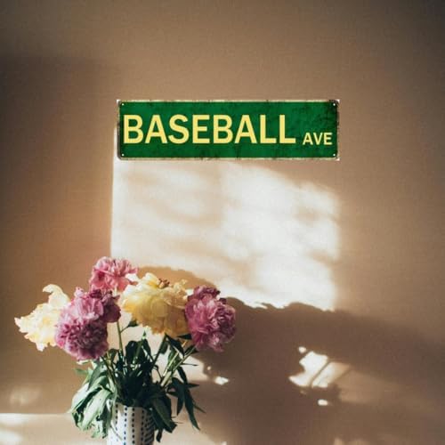 Baseball Decor For Boys Room Baseball Sports Vintage Metal Baseball Ave Tin Signs For Man Cave Boys Only Signs For Kids Room Decor Baseball Ave Theme Party Decorations Poster 4x16 Inch - Image 5