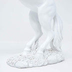 Lependor Standing Horse Resin Statue for Home Decor Animal Ornament Sculpture Horse Art Figurine Decorative - White - Image 3
