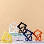 Geometric Cube Orange Knot Decorations, Geometric Sculptures, Modern Home Decorations for Home Decor Accents, Dining Tables, on Shelves, Consoles, entryway Tabletop centrepieces - Image 5
