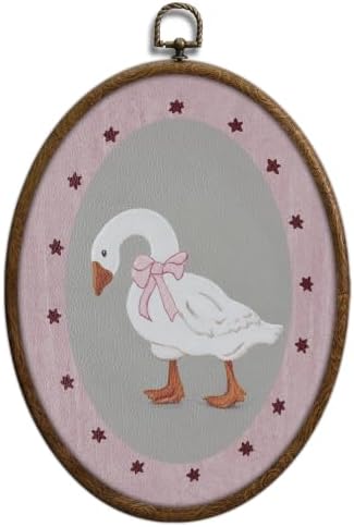 Cottage Core goose Nursery Oval Wall Art, vintage nursery decor，Waterproof by Unknown