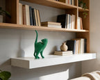 7 Inch Green Proud Cat Statue - Image 3