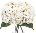 Kimura's Cabin 6pcs Artificial Hydrangea Flowers Fake Hydrangeas,White by WeddingPartyArrangementBouquetsDecorationArtificialFlowers