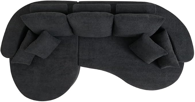 106'' Sectional Curved Sofa Sponge Couch - Image 4