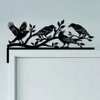 CUTHOLLOW Crow and Branch Door Topper Sign Metal Wall Art Decor by CUTHOLLOW
