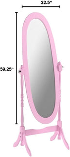 Roundhill Furniture Queen Anna Style Floor Cheval Mirror - Image 7