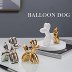 Notakia Gold Balloon Dog Figurine Ceramic Statue Modern Home Decor Accent - Image 6