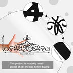 15.7 x 5.5 in Black Metal Wall Art Wrought Iron Scroll Decor - Image 2