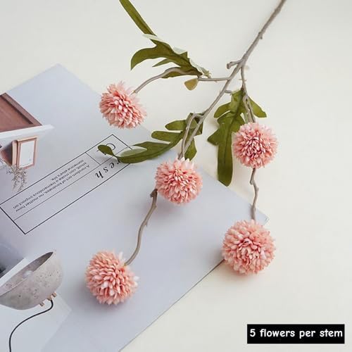 Artificial Flowers for Vase 10 Pcs, 20 Inch Fake Mums with Long Stems - Image 3