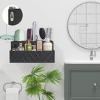Hair Tool Organizer Wall Mounted, Hair Dryer Holder, Bathroom Countertop Organizer for Bathroom Accessories, Blow Dryer Organizer for Curling Iron, Hair Styling Tools, Vanity Organizer for Makeup - Image 4