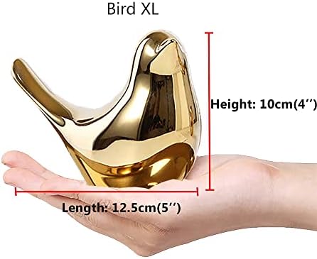 FANTESTICRYAN Small Birds Statues Home Decor, Modern Style, Gold, XL - Image 4