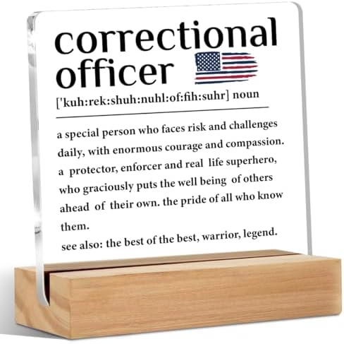Correctional Officer Gifts Acrylic Sign, Appreciation Gifts for Women Men by Unknown