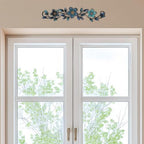 Wesiti Metal Flower Wall Art Decor Vintage Wrought Scroll, Blue - Image 6