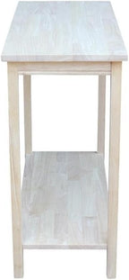 IC International Concepts, Portman Accent Table, Solid Real Wood, Sturdy - Image 6