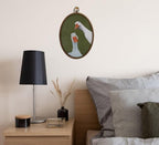 Vintage Whimsical Green Goose Art, Cottage Core Oval Wall Decor, Waterproof - Image 6