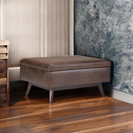 SIMPLIHOME Owen Coffee Table Storage Ottoman - Image 6