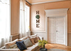 Mkono Home Sign Wall Decor, Farmhouse Wood Letters Eucalyptus for O, Brown - Image 3