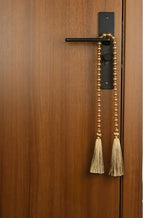 34 Inch Pearl Glass Bead Garland with Tassels -2 Pack,Gold - Image 6