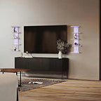 Homaterial 5 Tiers Floating Shelves with Built-in Lights, White - Image 6