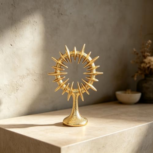 10" Modern Abstract Decorative Sculpture, Dining Living Room Desk Decor,Geometric Home Decor Statues,Shelf Top Decor Aesthetics, Golden - Image 4