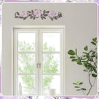 Wesiti Metal Flower Wall Art Decor Vintage Wrought Scroll, Purple - Image 4
