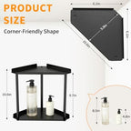 Jesginboo 2 Tier Bathroom Counter Organizer, Vanity Organizer Corner Shelf - Image 2