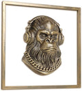 JJALIGHTS Exquisite Resin Animal Head Wall Sculpture (Gift Metal Frame) - Imitation Copper Vintage Decor for Living Room, Bedroom & Office | Decorative Wall Hanging Art (Bigfoot) by JJALIGHTS