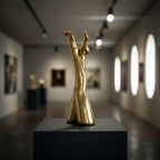 Gold Room Decor Crossed Legs Sculpture Resin Statue for Shelf - Image 5