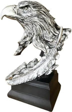 H&W Silvery Bald Eagle Figurines, USA's National Emblem, Statue Decoration - Image 2