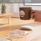 Acrylic Coaster Decorative Plates, Irregular Bar Drink Coaster,Perfect for Tabletop Protection and Accessories Display.（Fog） - Image 3