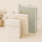 Decorative Books for Home Decor, Set of 3 Linen Fake Books, Sage - Image 4