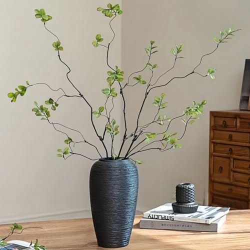 4 Pcs Artificial Ficus Branches Faux Eucalyptus Stems, 47.2 Inch Fake Greenery Stems Realistic Touch Faux Branches for Vase for Office Home Wedding Vase Filler Decoration - Image 6