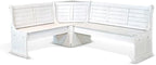Pemberly Row 75" x 56" Farmhouse Wood Breakfast Nook Set - Image 8