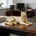 Guichifun Leopard Statue Home Decor Accents, Champagne Gold by Guichifun