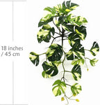 Fake Plants Hanging Small Faux Potted Ivy Vine Artificial Monstera Mini Faux Tropical Plants Greenery for Bathroom Office Table Pot Indoor Outdoor Decor Windowsill Shelf DIY Decoration - White 2 Pack - Image 5