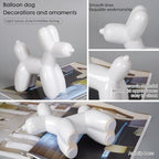 Notakia Large White Cute Ceramics Balloon Dog Statue Crafts Living Room Desktop Decorations,Handmade Modern Small Ceramic Animal Statue Ornament Home Decor Accents - Image 3