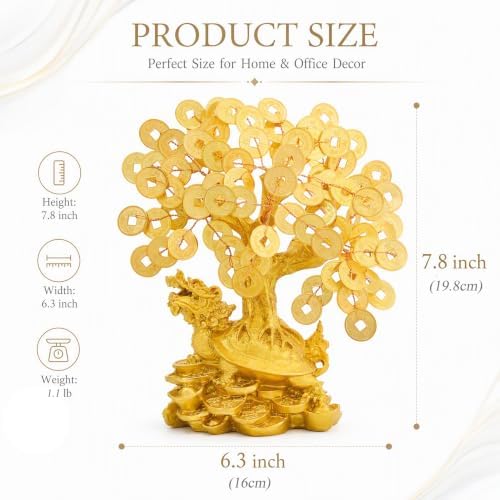 Feng Shui Money Tree Office Home Table Feng Shui Decoration Crystal Money Tree for Wealth and Good Luck - Image 2