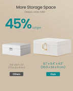 SONGMICS 2-Layer Jewelry Box with Handle, Removable Tray, Floating Effect - Image 4