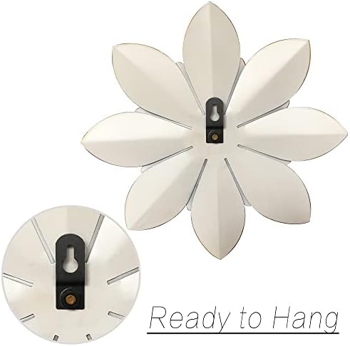 Metal Flower Wall Art Decor, 9.5“ Rustic Modern Floral Sculpture, Distressed Iron Wall Hanging Home Decoration Accent Artworks for Indoor Kitchen Bedroom Living Room Office Outdoor Garden Patio - Image 6