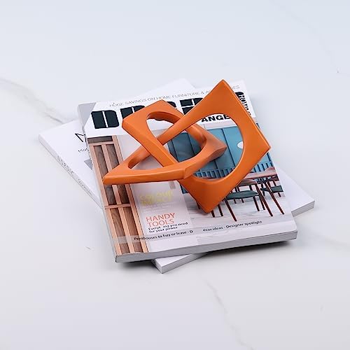 Geometric Cube Orange Knot Decorations, Geometric Sculptures, Modern Home Decorations for Home Decor Accents, Dining Tables, on Shelves, Consoles, entryway Tabletop centrepieces - Image 4