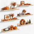 upsimples Floating Shelves for Wall Decor Storage, Natural, 6Pcs, 15.7'' by upsimples